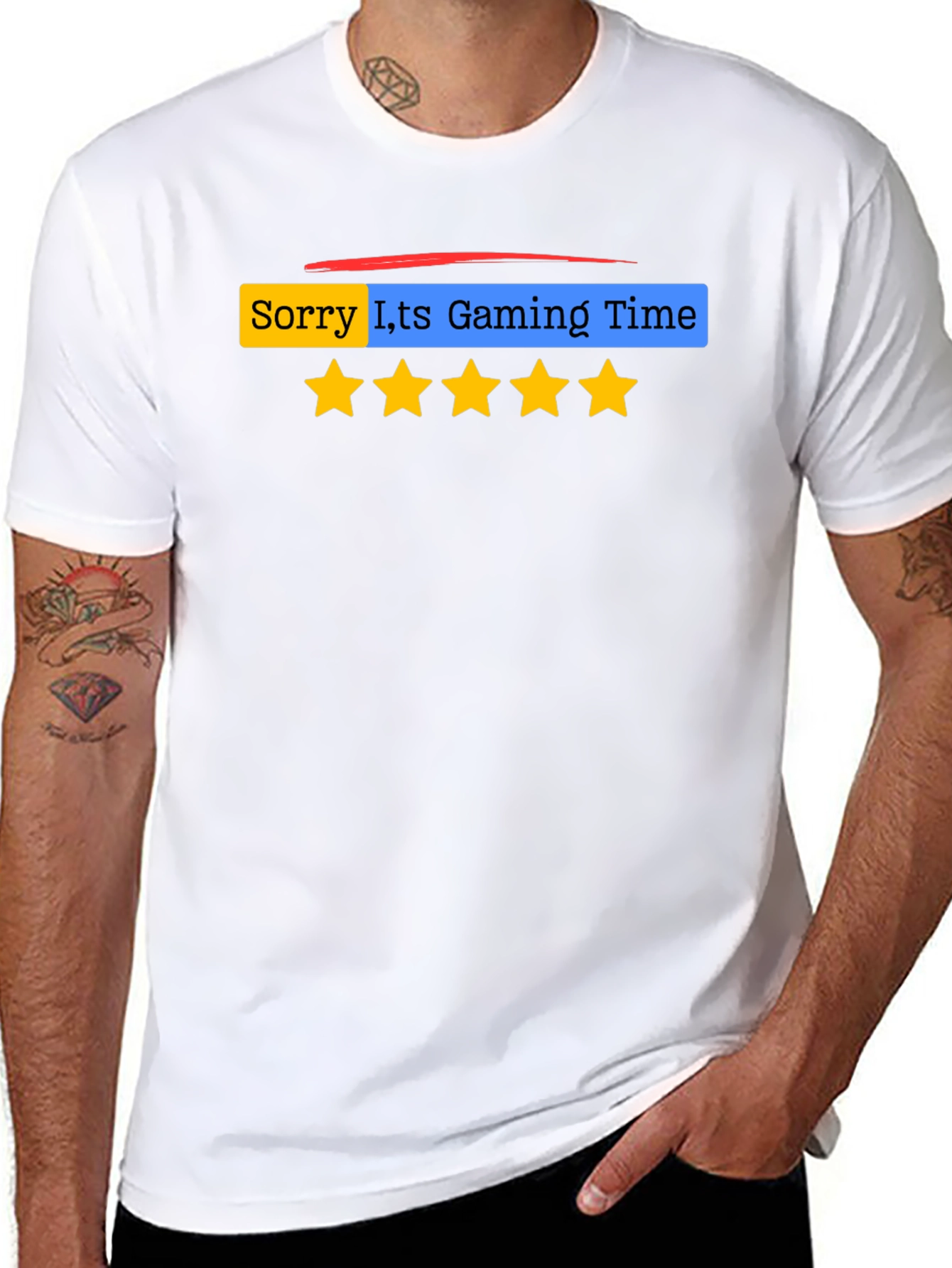 Black Gaming Time T-Shirt - Funny Gamer Tee view 8