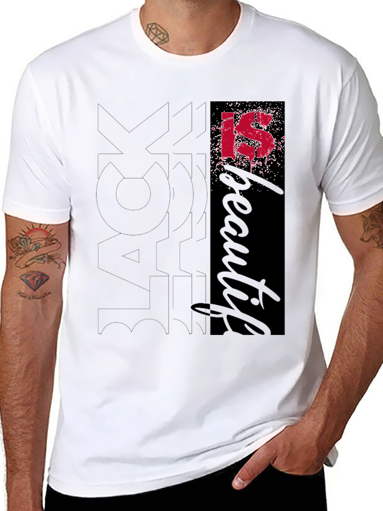 Black Most Beautiful IS T-Shirt view 8