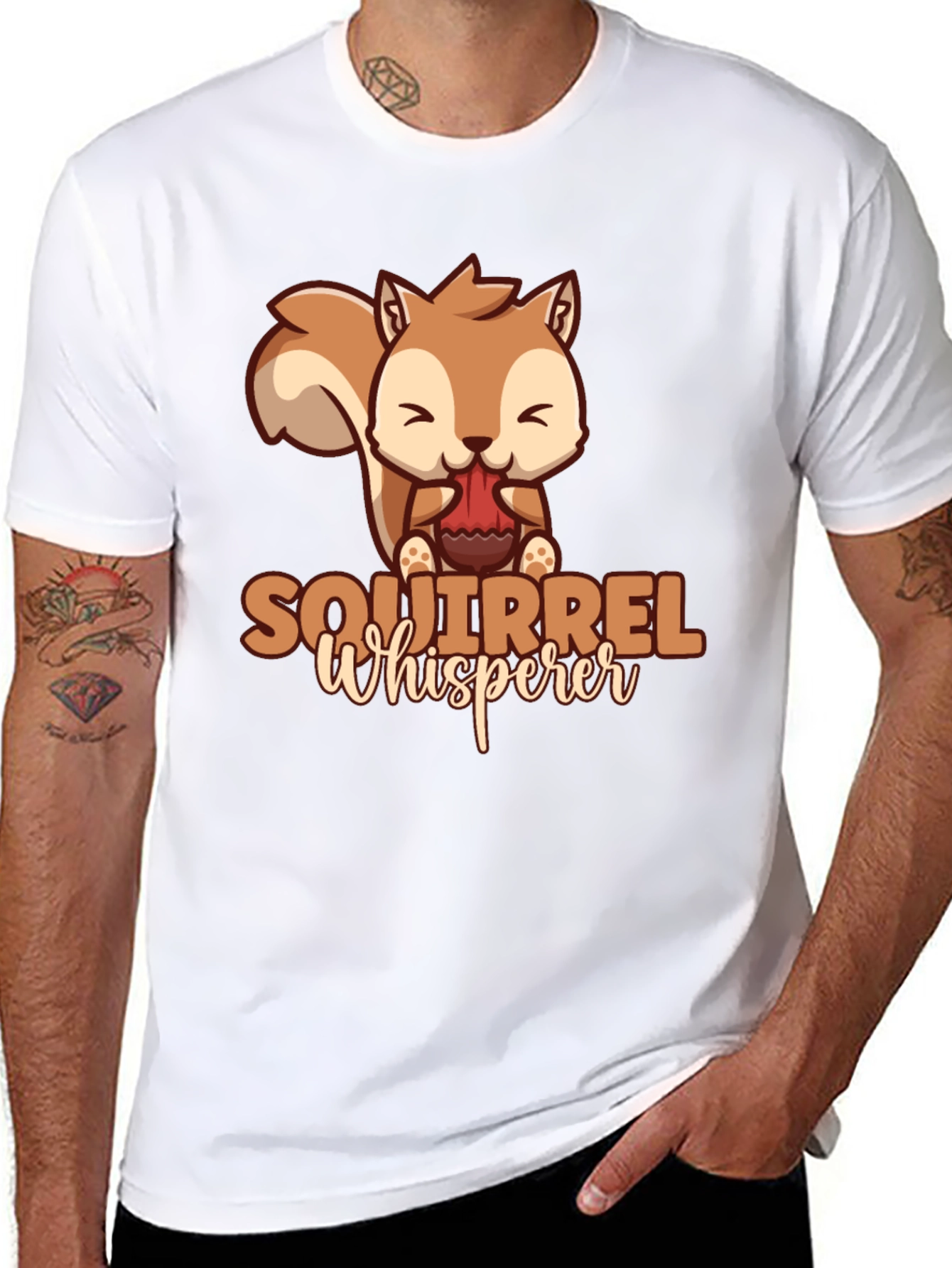 Black Squirrel Whisperer Graphic T-Shirt view 8