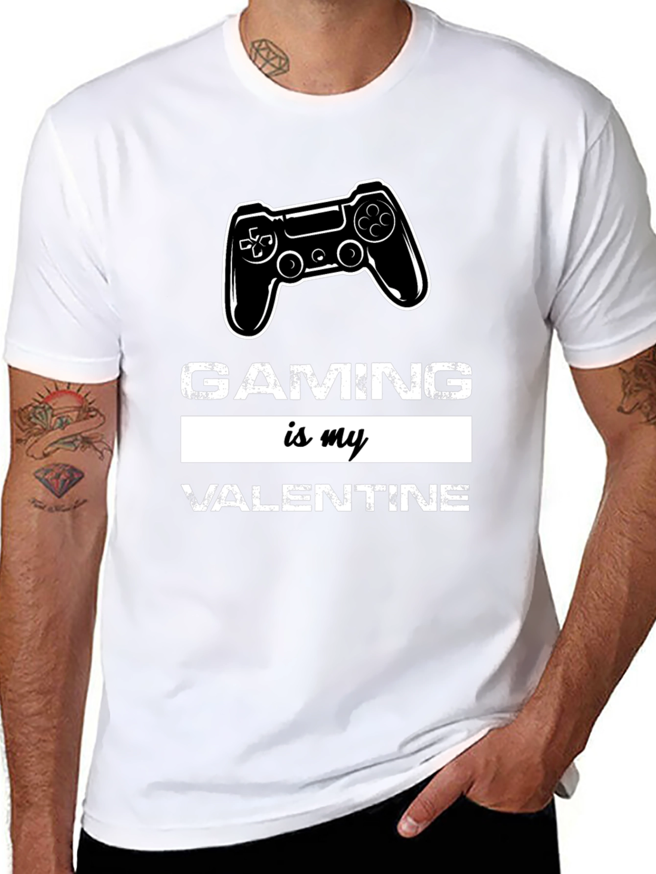 Black Gaming Is My Valentine Graphic Tee view 8