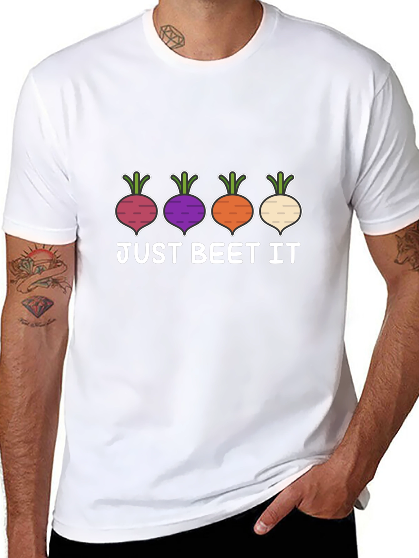 Just Beet It T-Shirt - Funny Vegetable Graphic Tee - 8