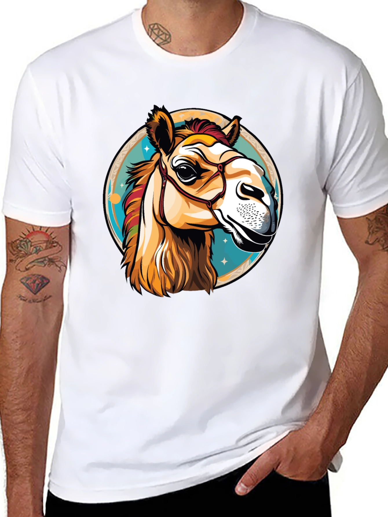 Black Camel T-Shirt - Men's Graphic Tee view 8