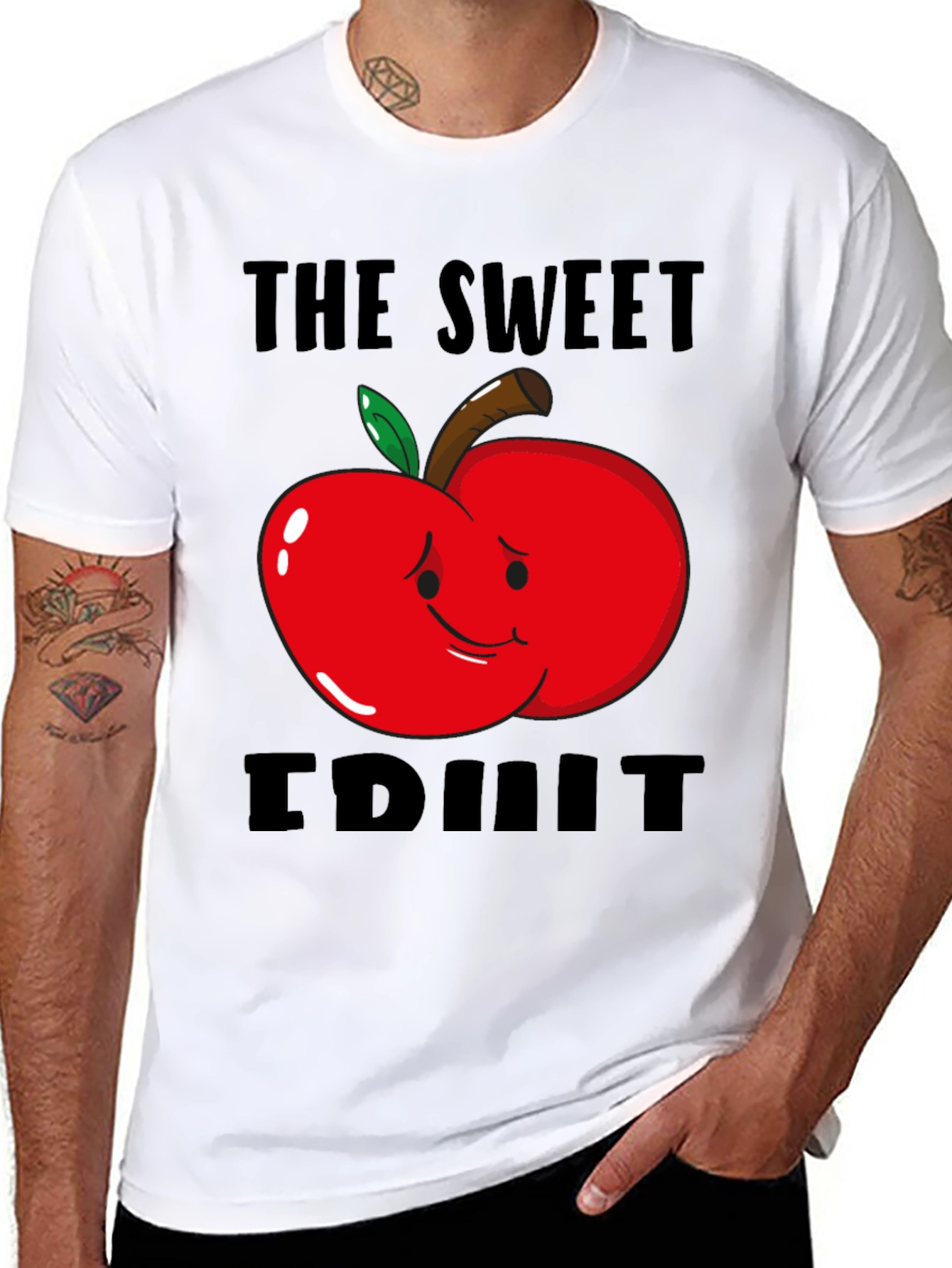 Black The Sweet Fruit Graphic T-Shirt - Black view 8