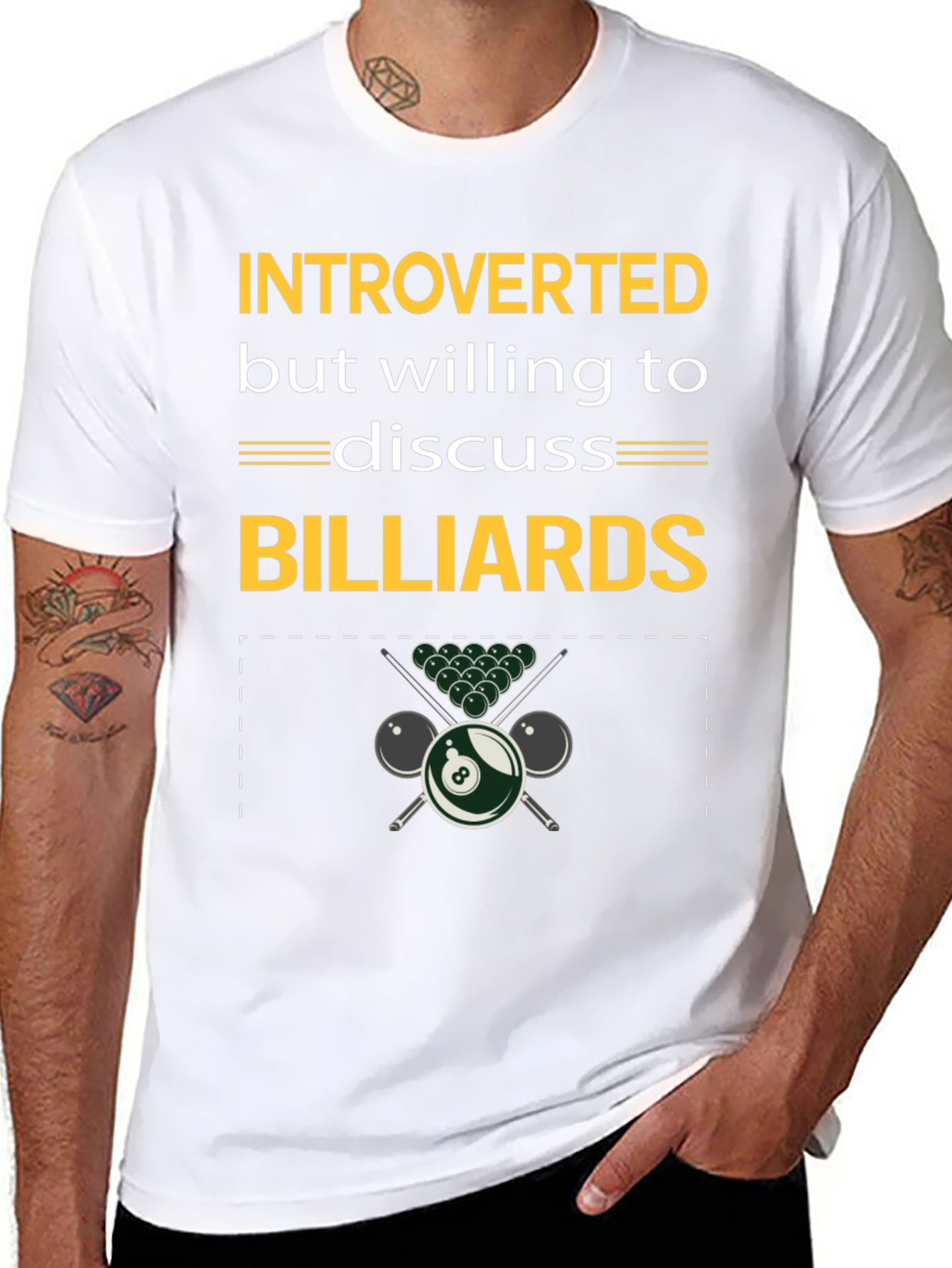 Black Introverted Billiards T-Shirt view 8