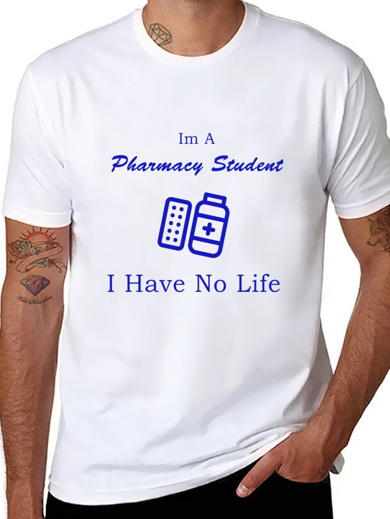 Black Pharmacy Student T-Shirt - I Have No Life Tee view 8