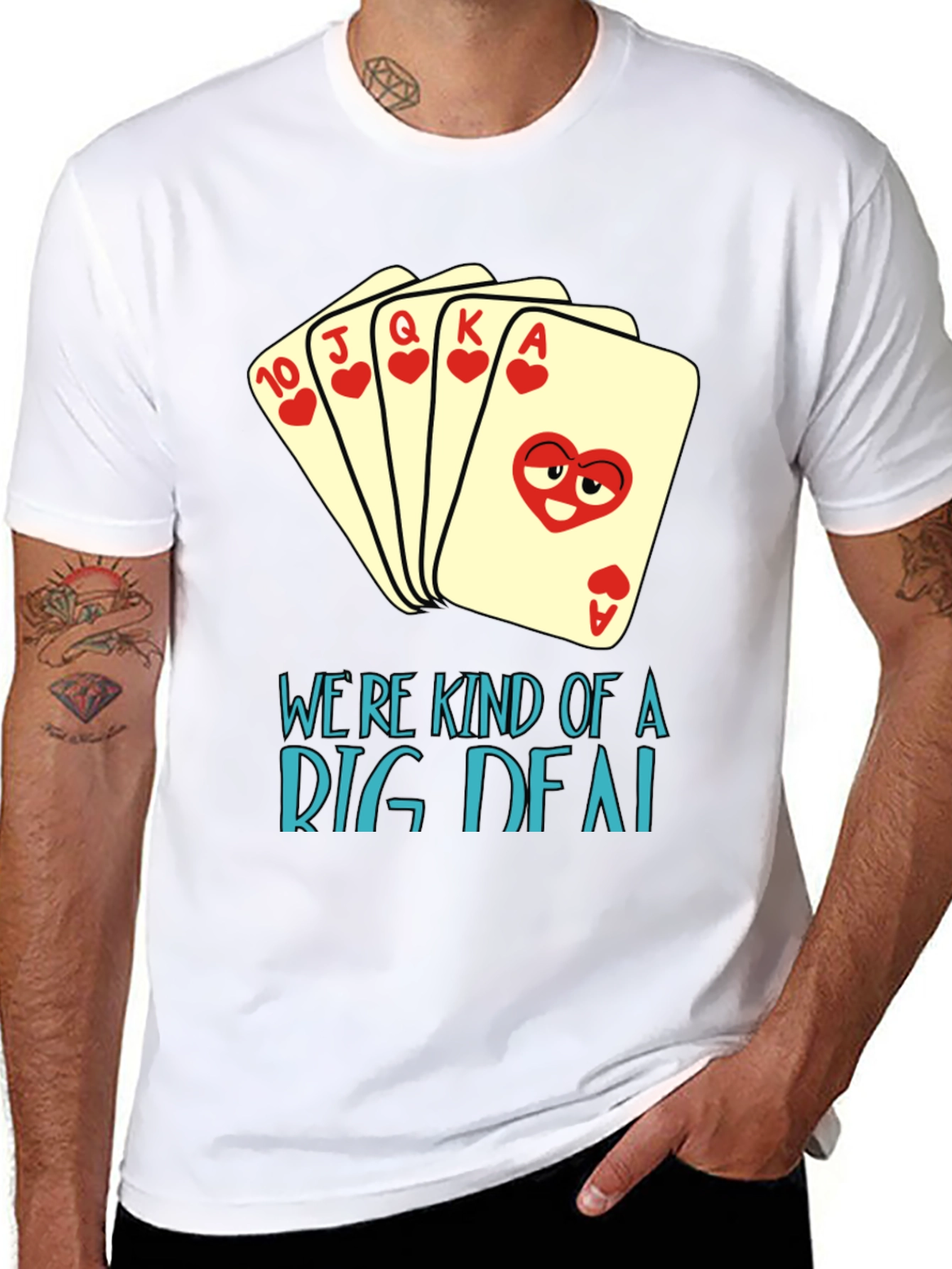 Black Funny Poker Hand T-Shirt - We're Kind of a Big Deal view 8