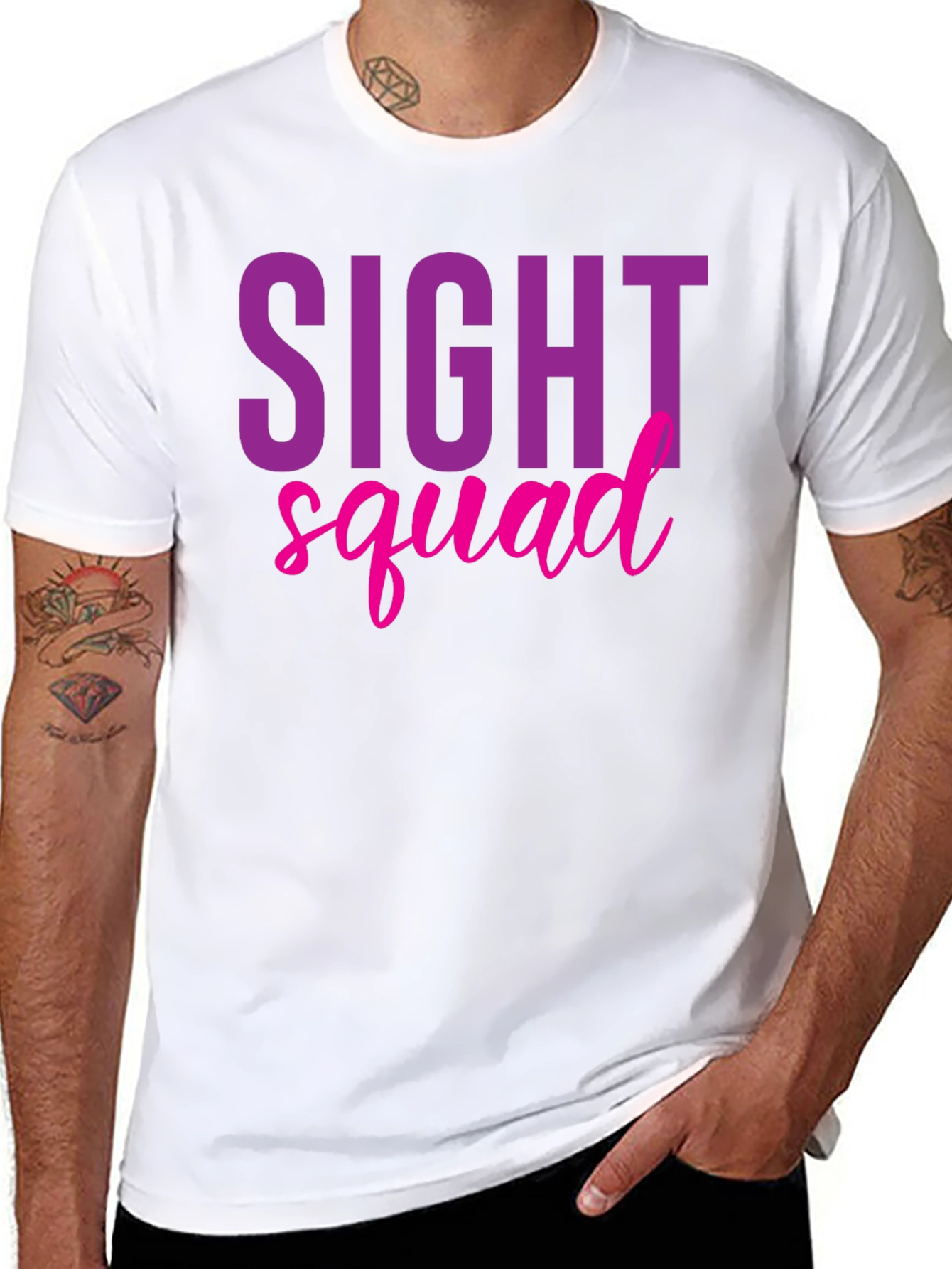 Black Sight Squad T-Shirt, Funny Eye Doctor Optometrist Tee view 8