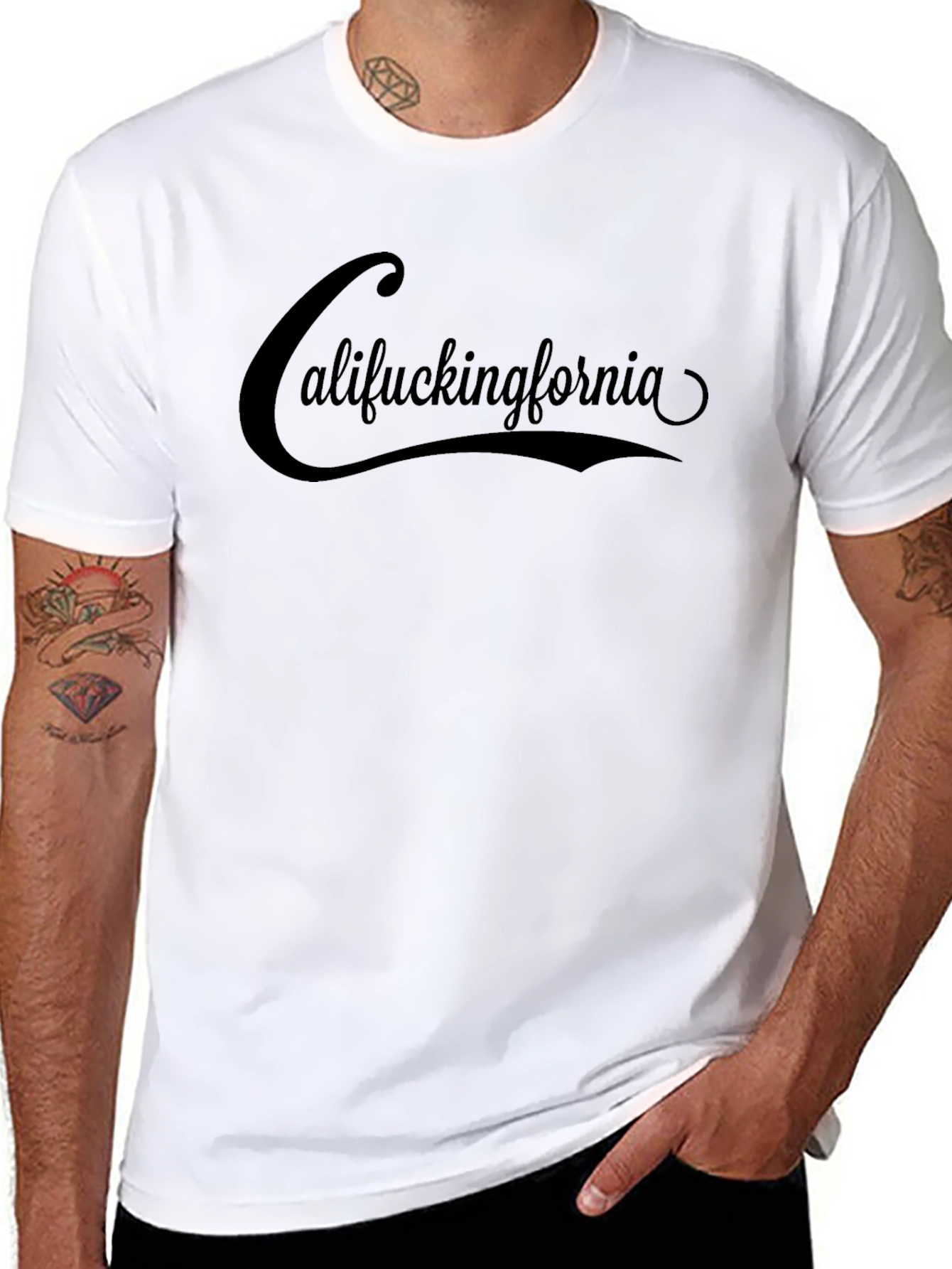 Black Califuckingfornia Graphic Tee view 8