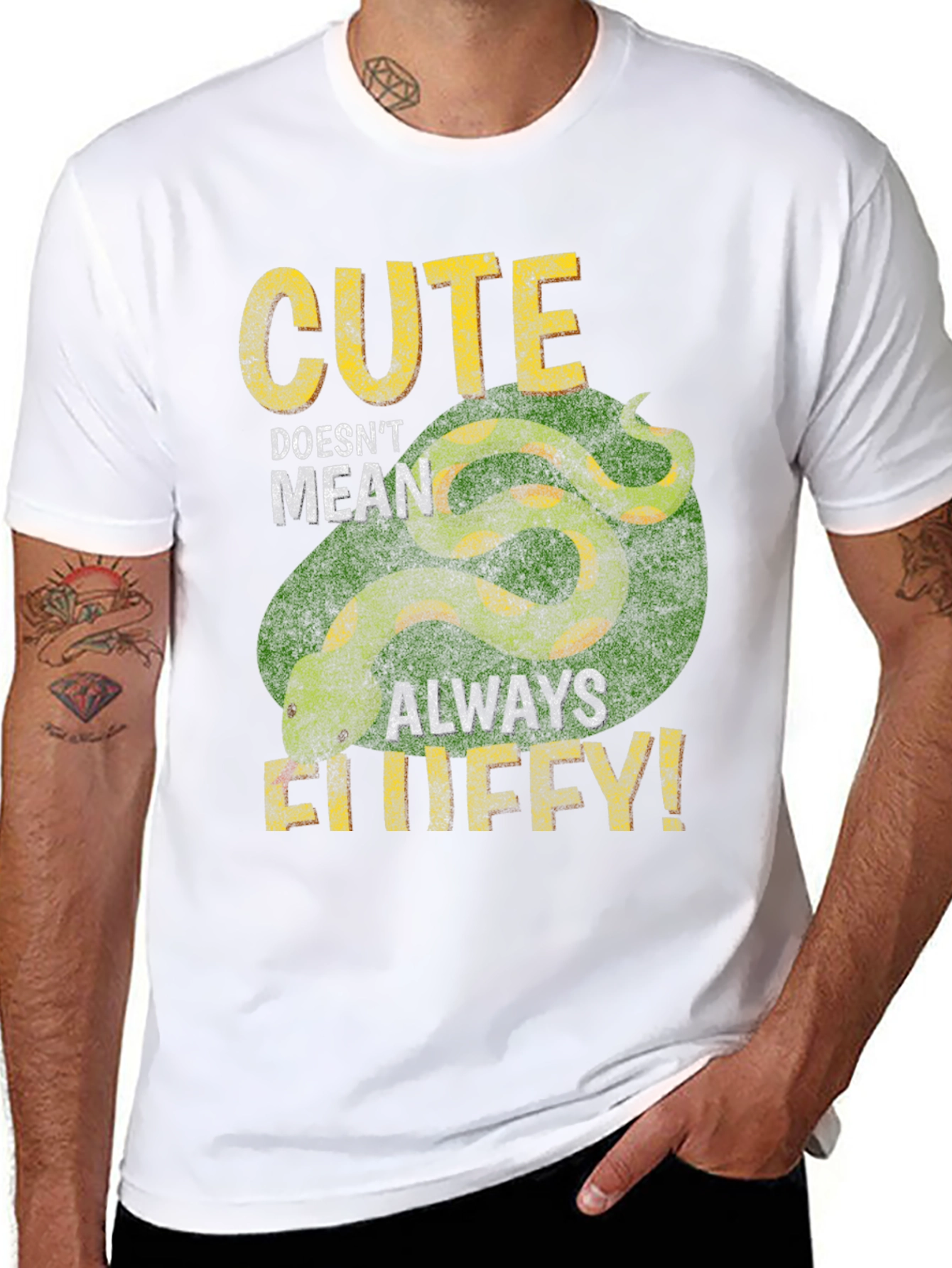 Black Cute But Deadly Snake Graphic T-Shirt view 8