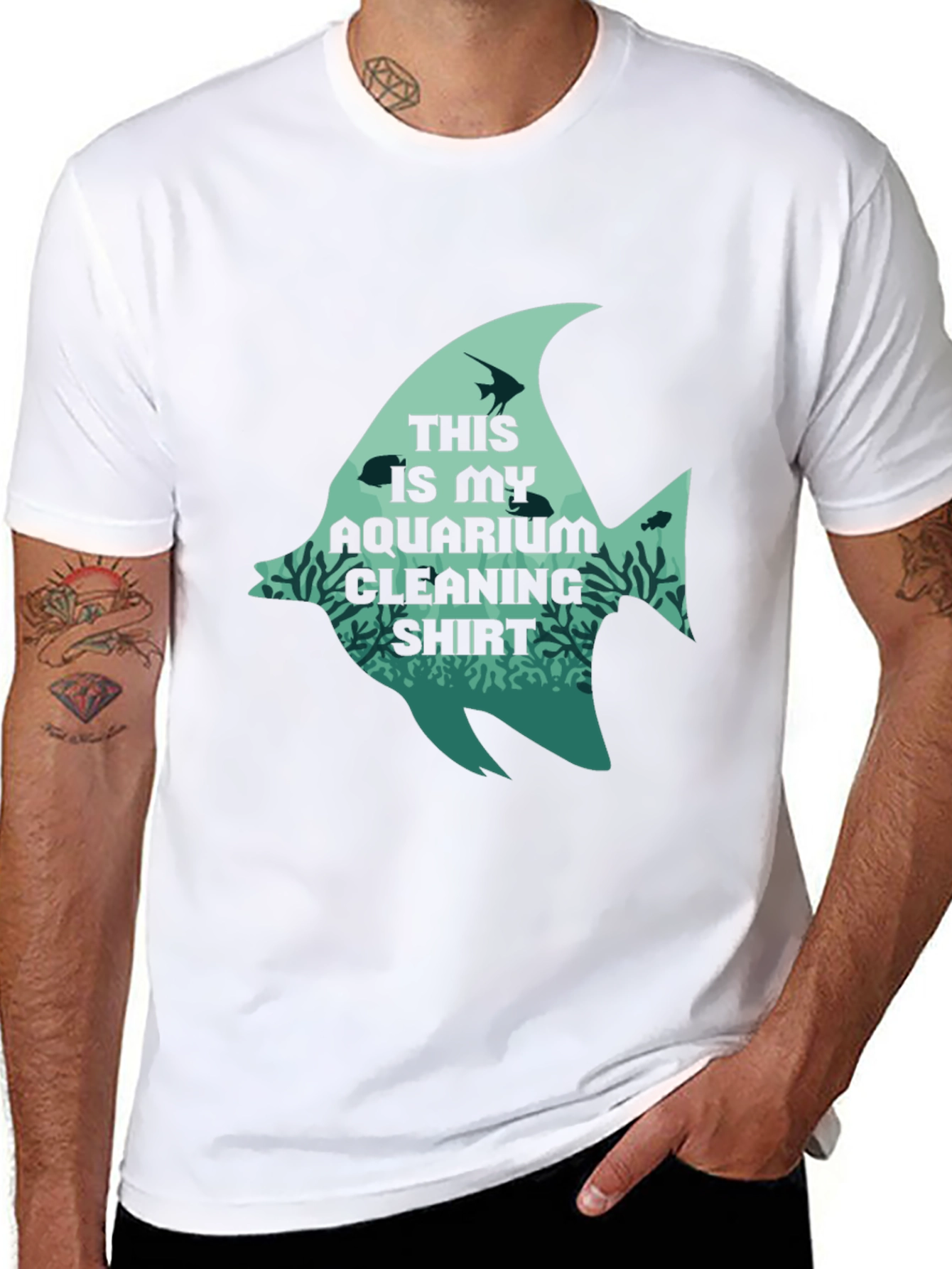 Aquarium Cleaning Shirt - Fish Design T-Shirt - 8