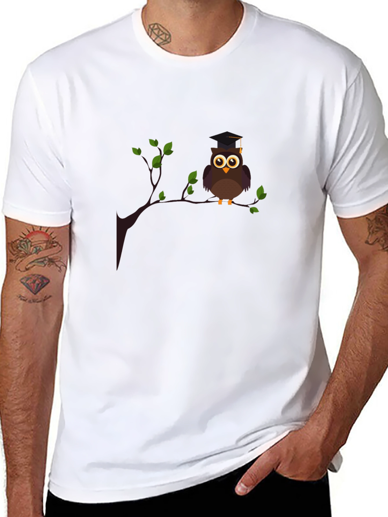 Black Owl Graduate T-Shirt view 8