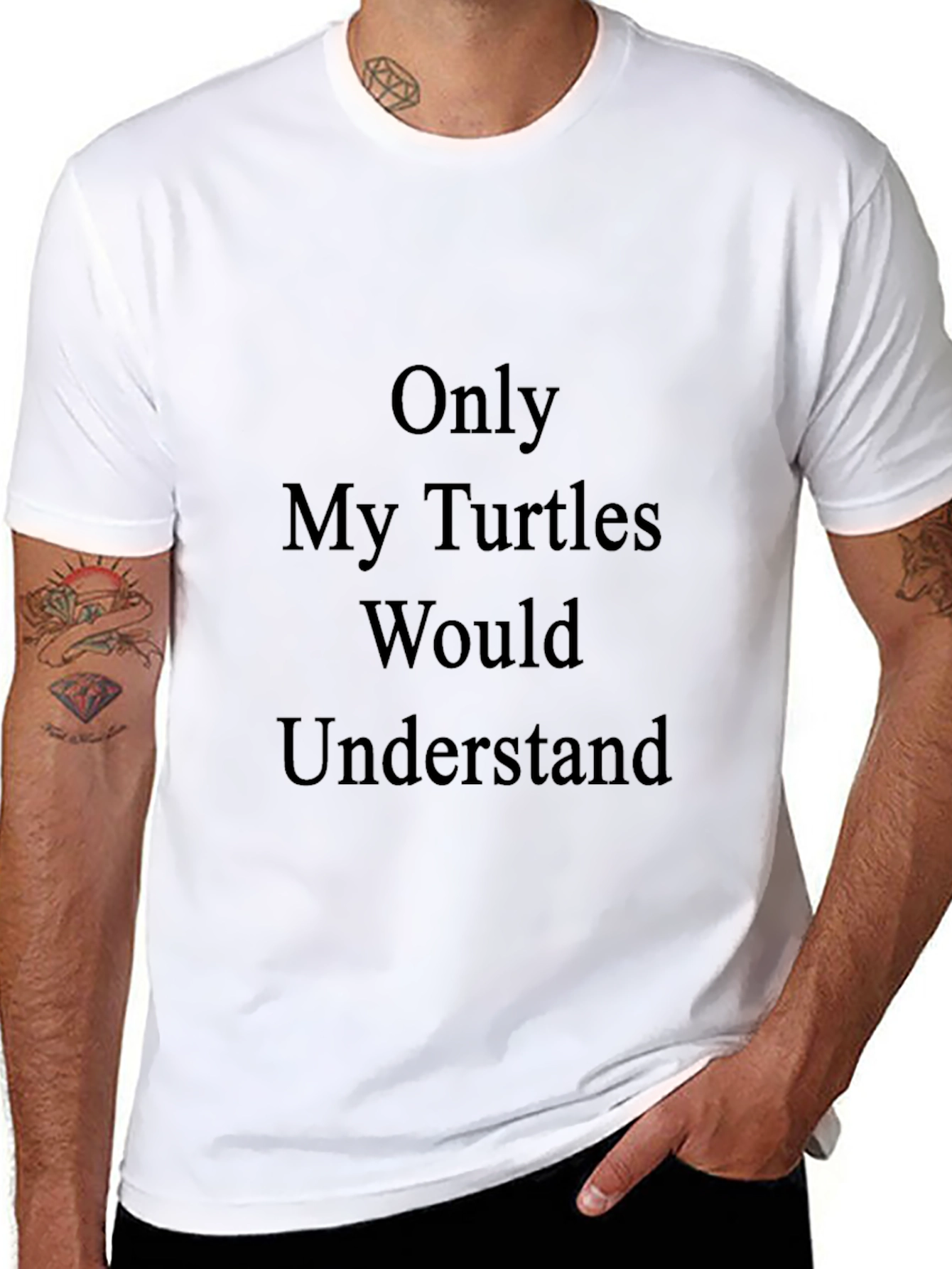 Black Only My Turtles Would Understand Black T-Shirt view 8