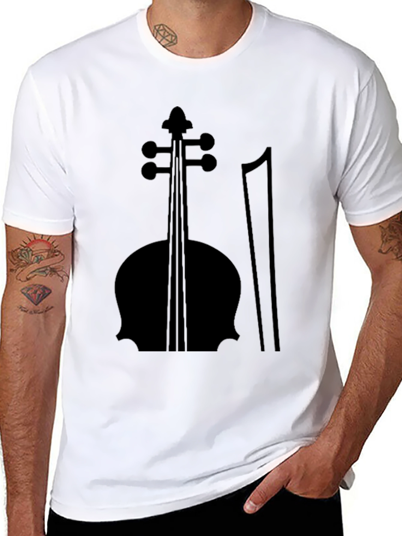 Black Cello T-Shirt - Music Lover Tee - 8