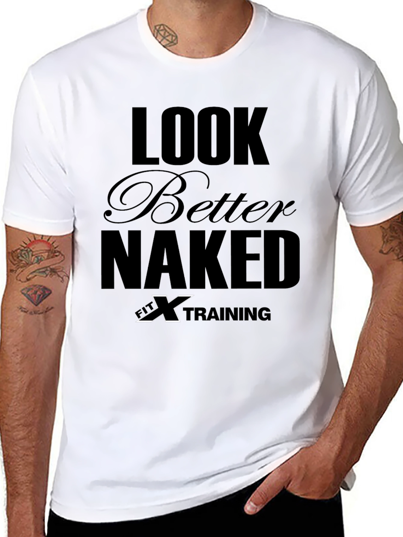 Black Look Better Naked T-Shirt - Fitness Training view 8