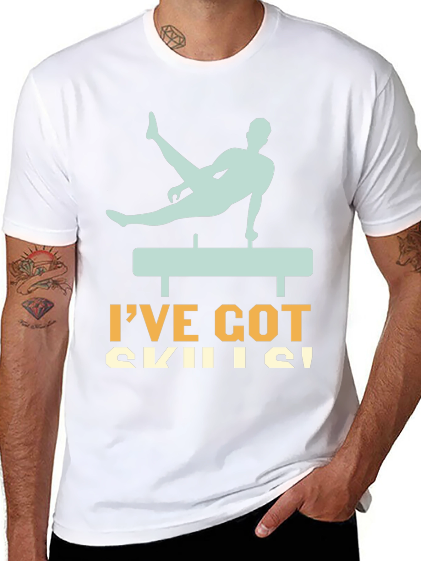 Black Gymnastics Skills T-Shirt view 8