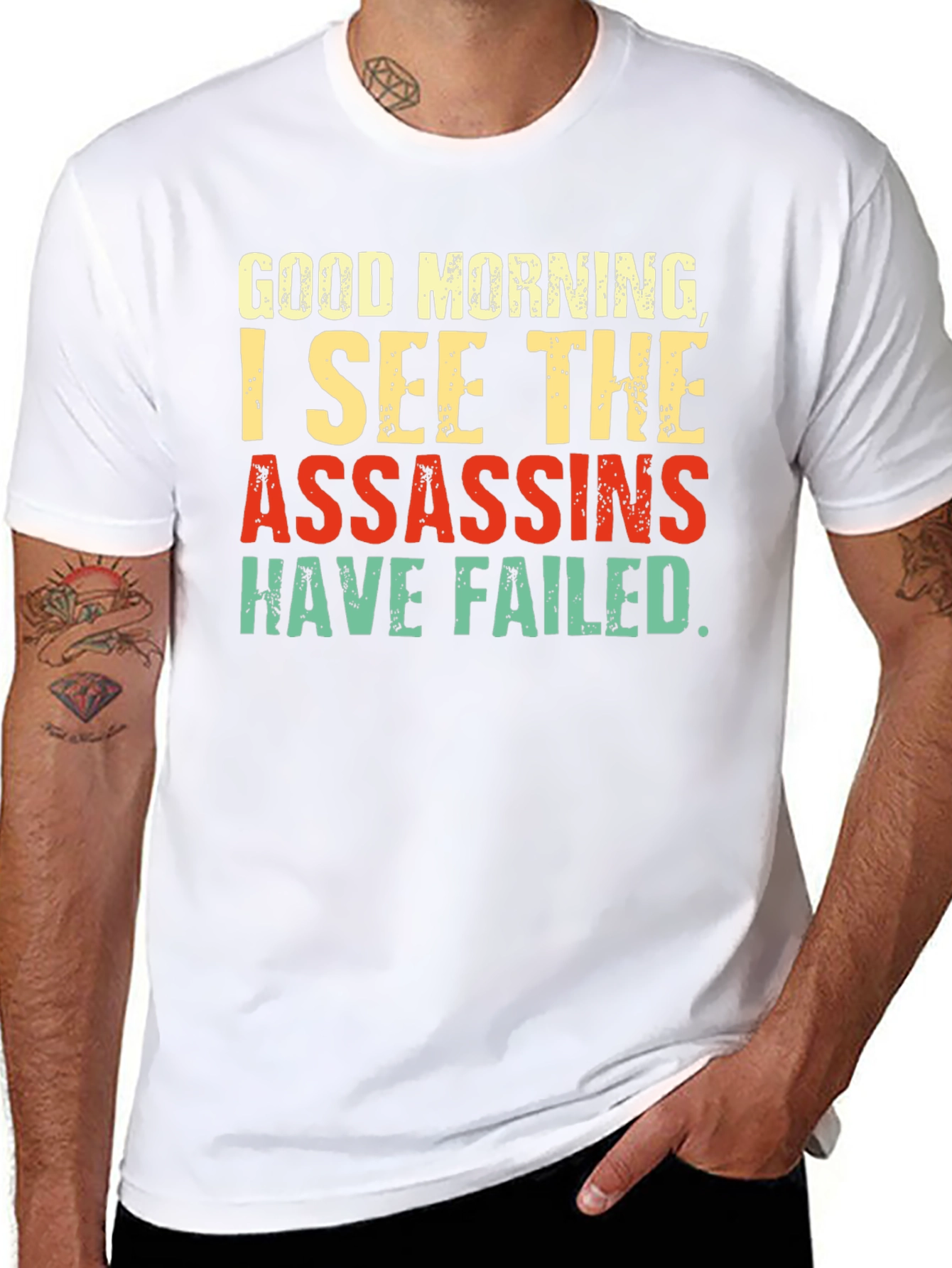 Black Funny Assassins Failed Graphic Tee view 8