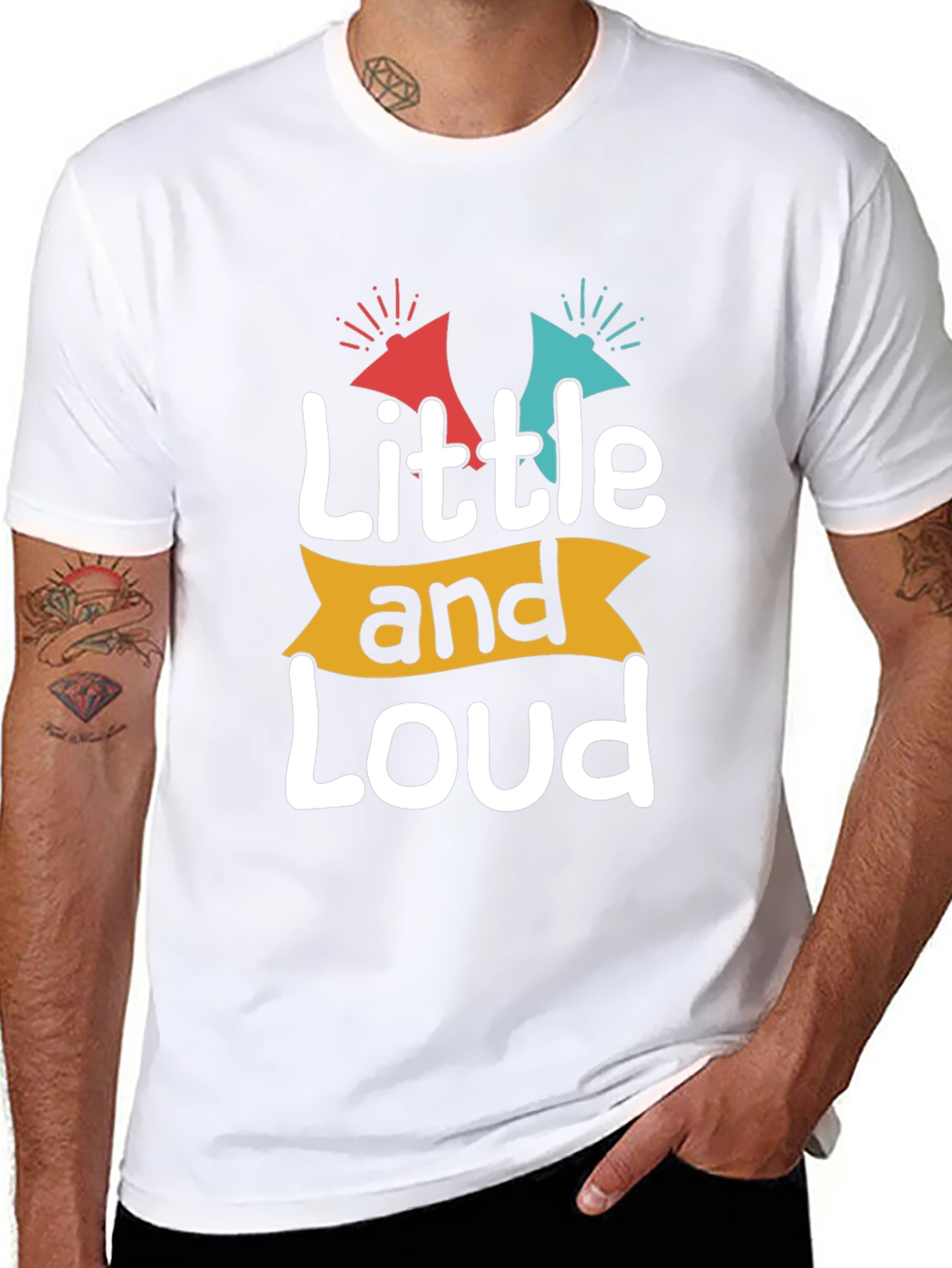 Black Little and Loud Graphic T-Shirt view 8