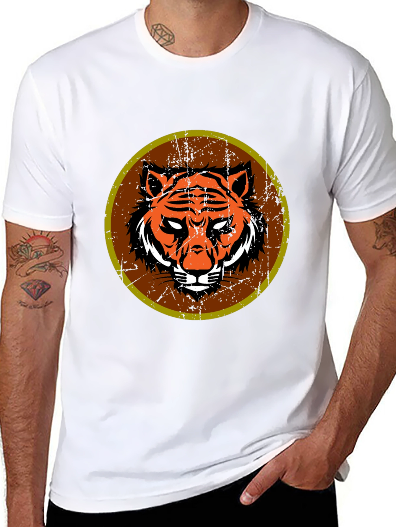 Black Tiger Graphic Tee - Men's Black T-Shirt view 8