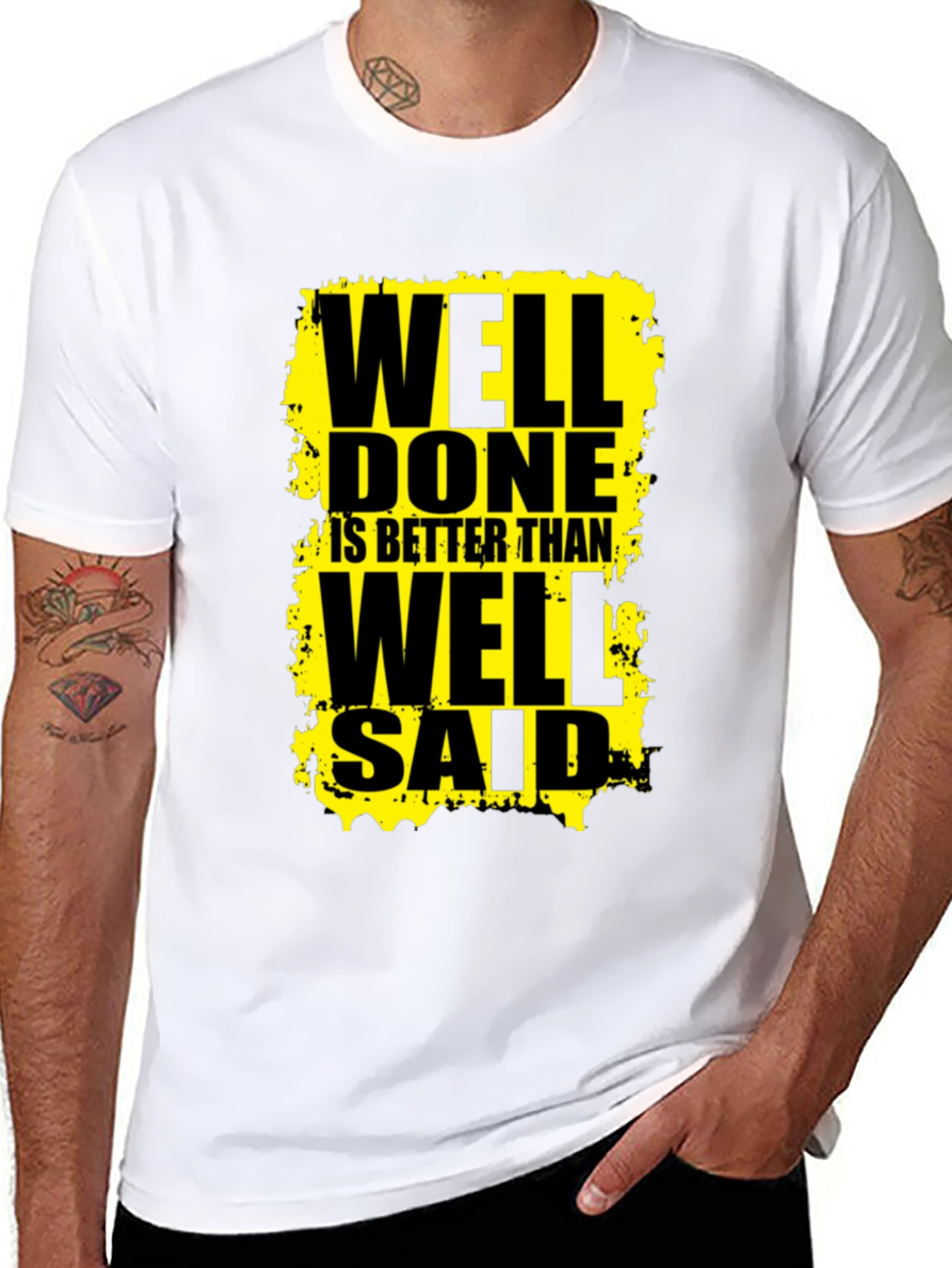 Black Well Done Is Better Than Well Said Graphic Tee view 8