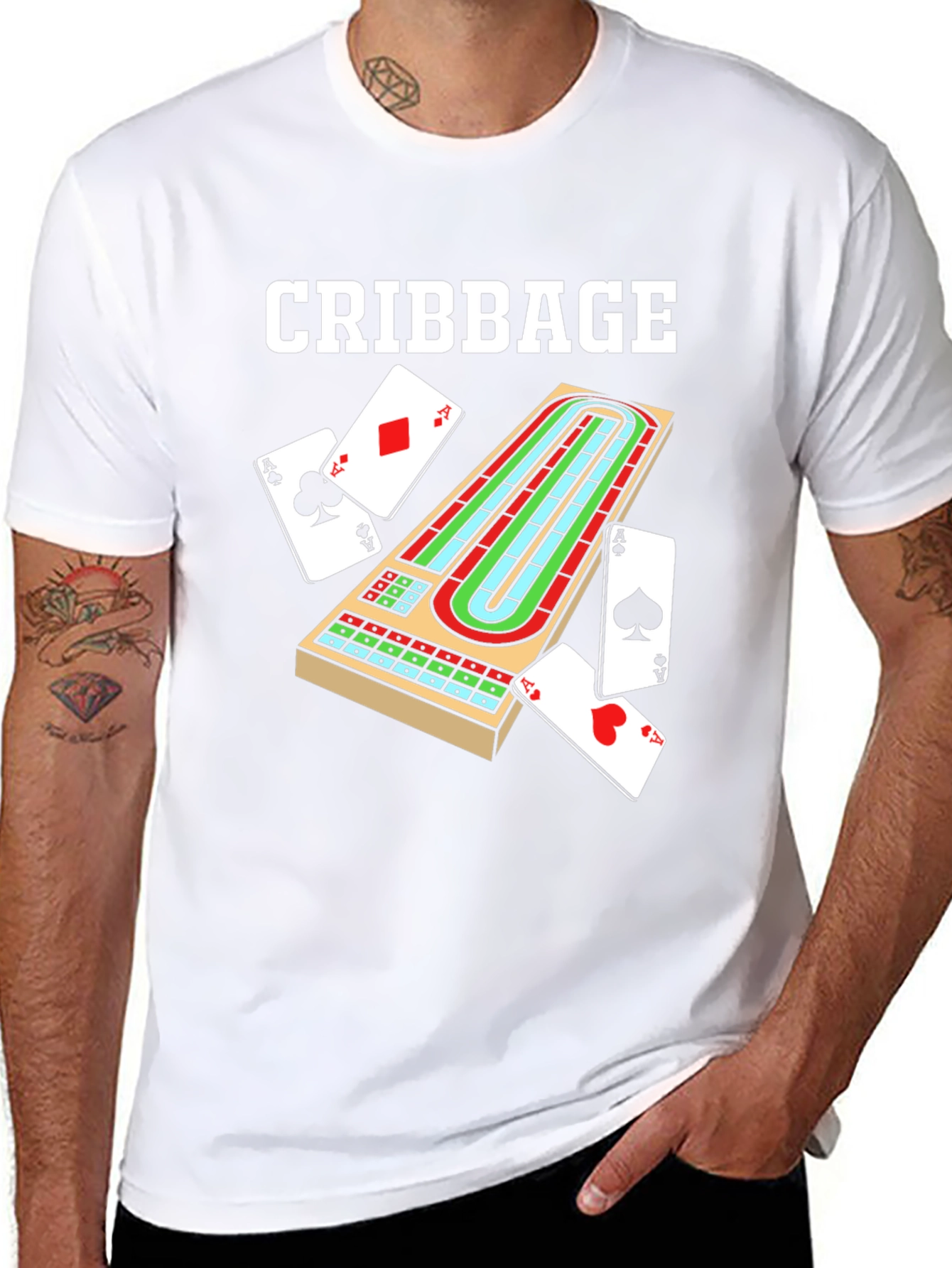 Black Cribbage Board T-Shirt Game Night Apparel view 8