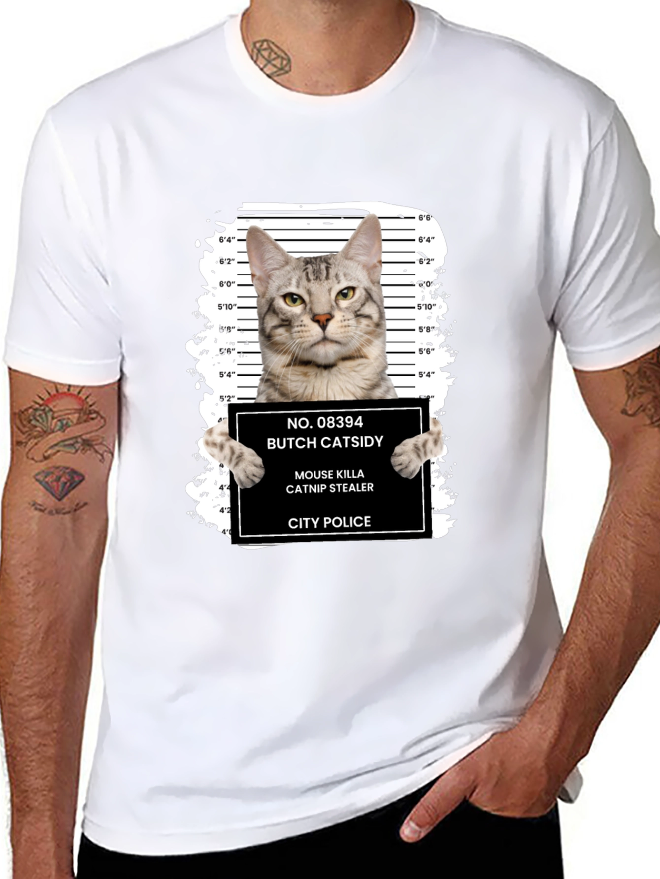 Black Butch Catsidy Mugshot T-Shirt view 8