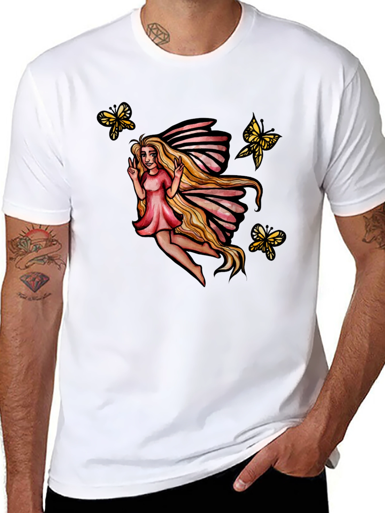 Black Fairy T-Shirt - Magical Design view 8