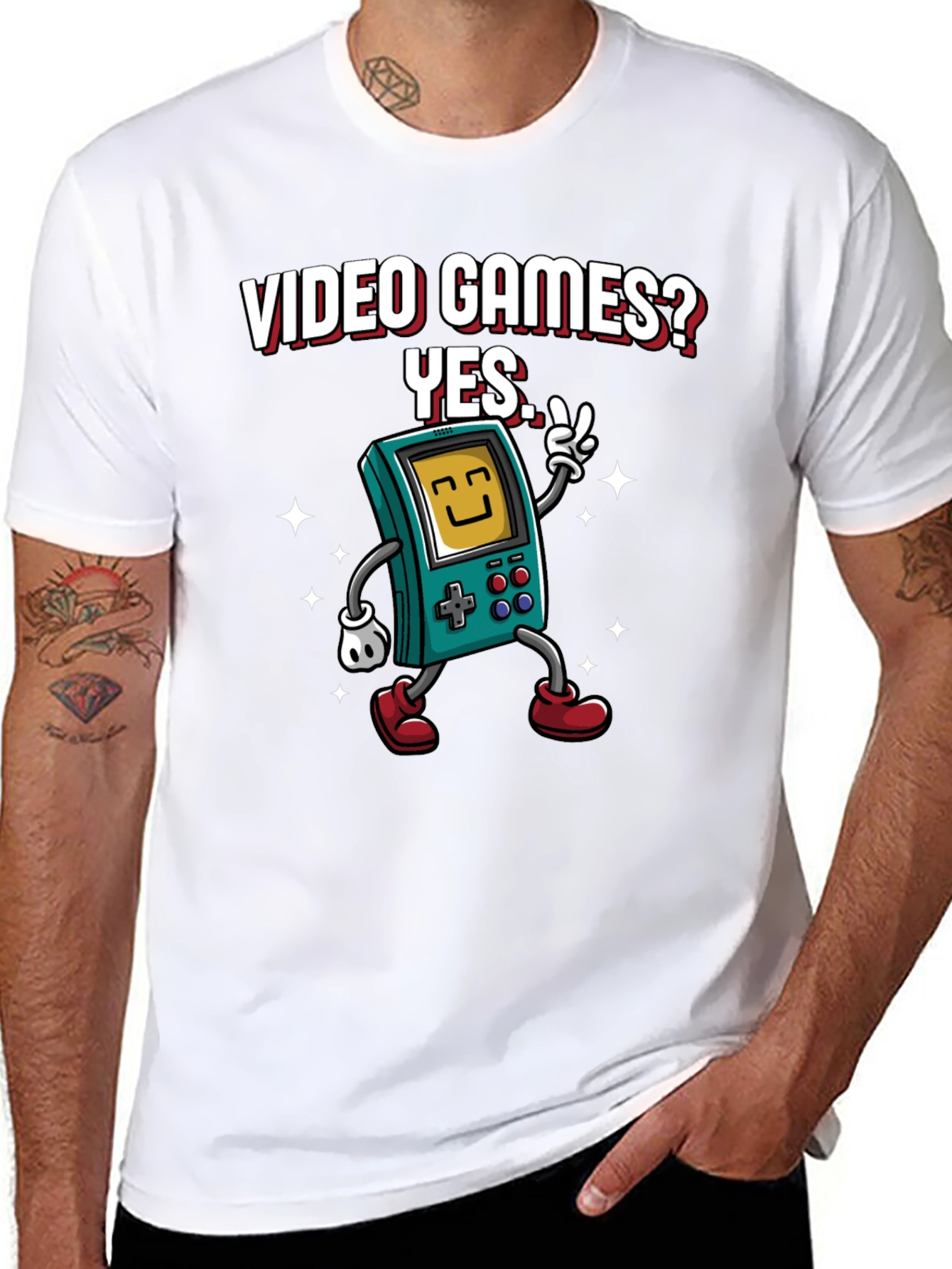 Black Video Games Yes T-Shirt view 8