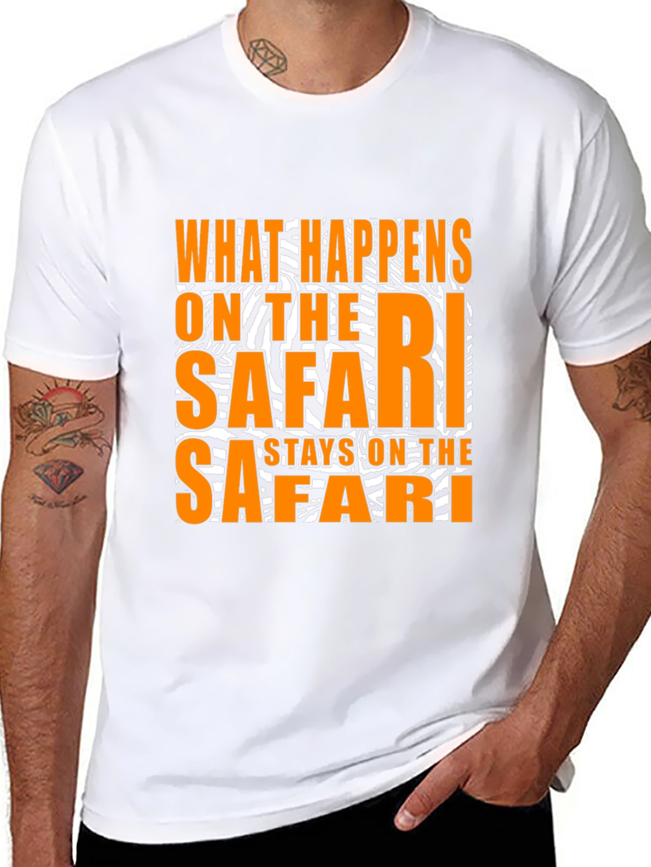 Black Safari T-Shirt: What Happens on Safari Stays... view 8