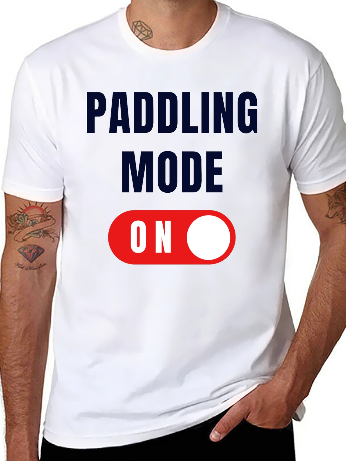 Black Paddling Mode On T-Shirt view 8