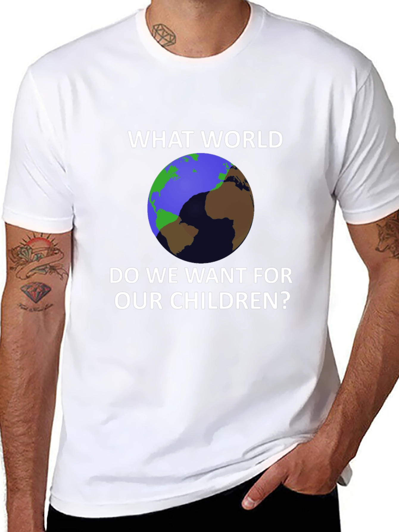 Black Eco-Friendly World Graphic T-Shirt view 8