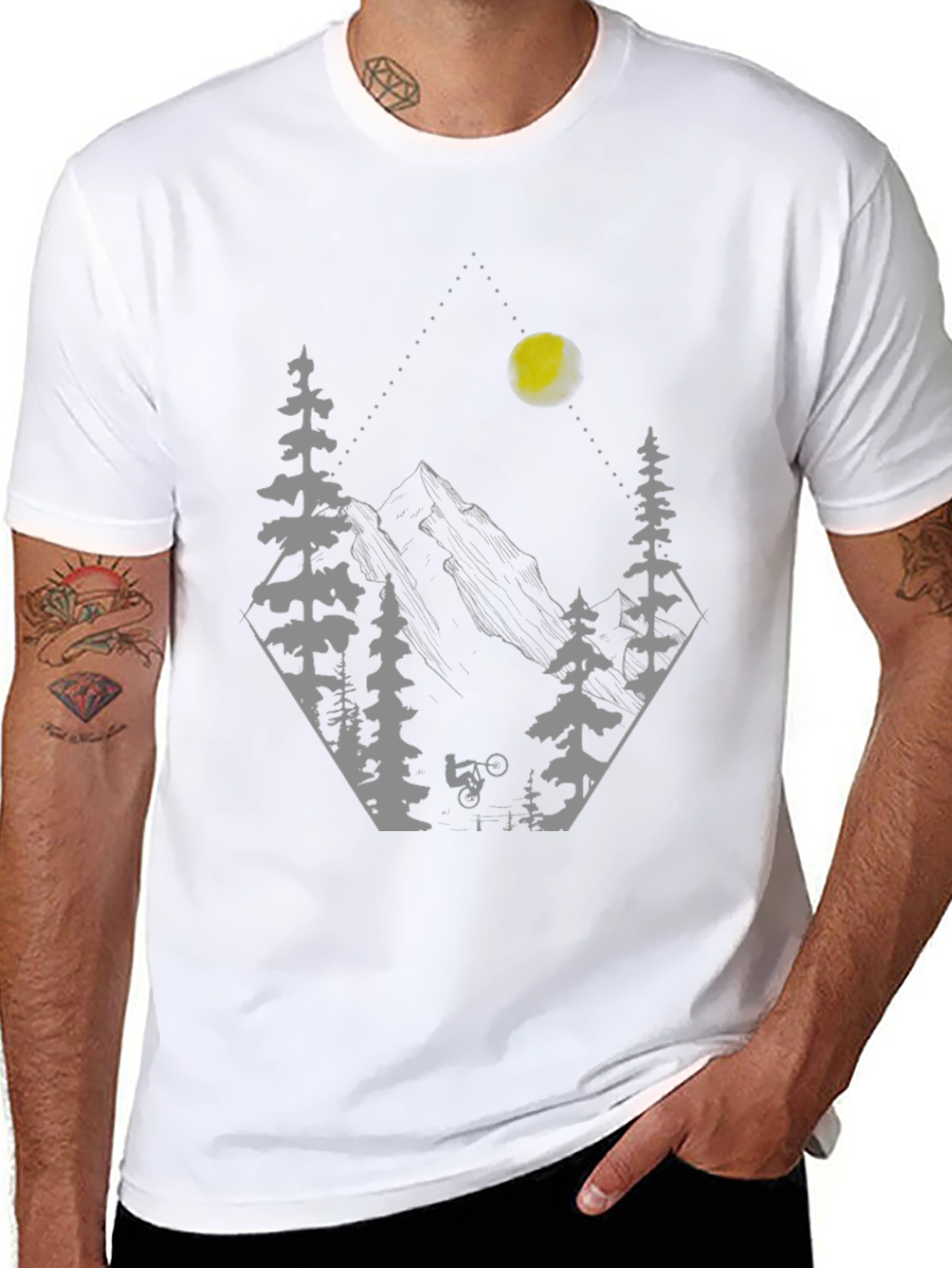 Black Mountain Biker Graphic T-Shirt - Adventure Ready view 8