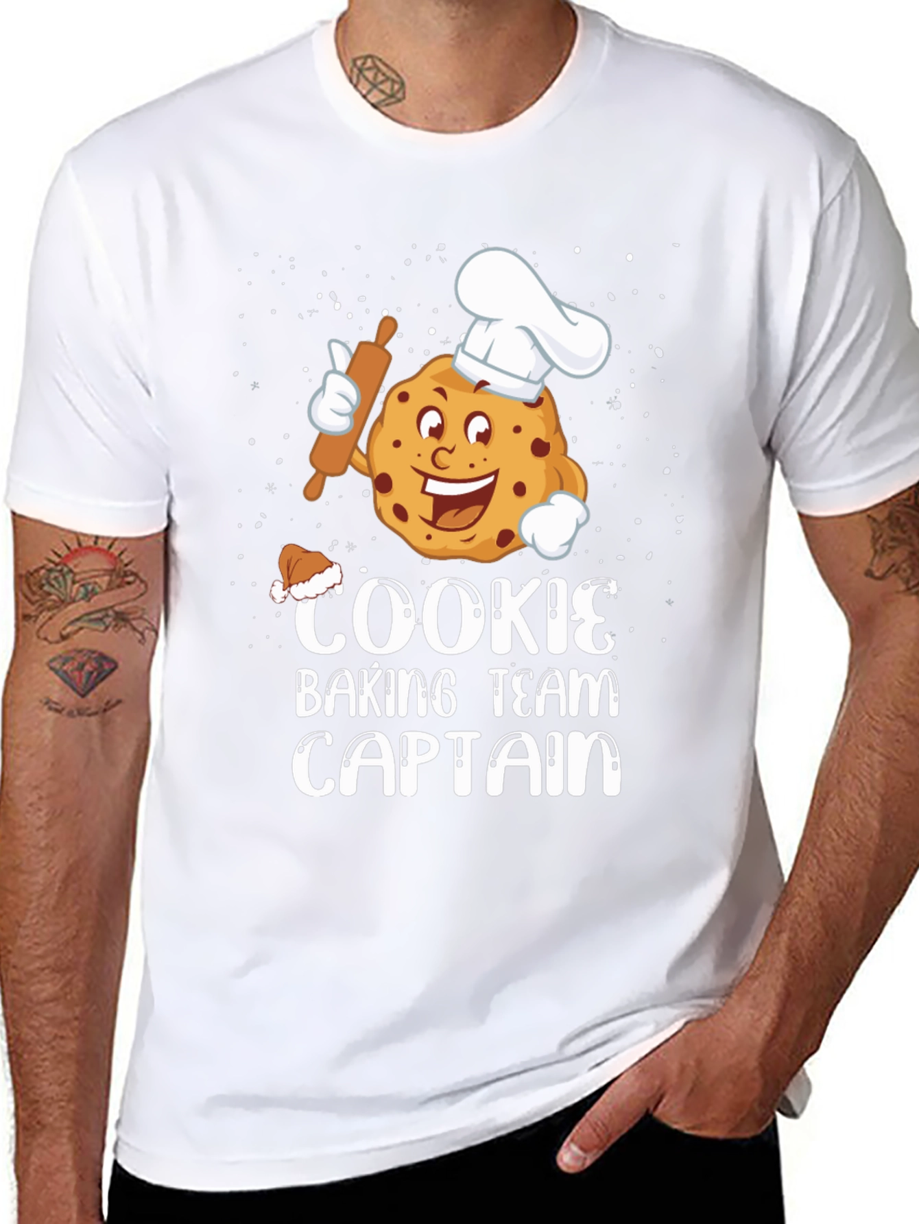 Black Cookie Baking Team Captain T-Shirt view 8