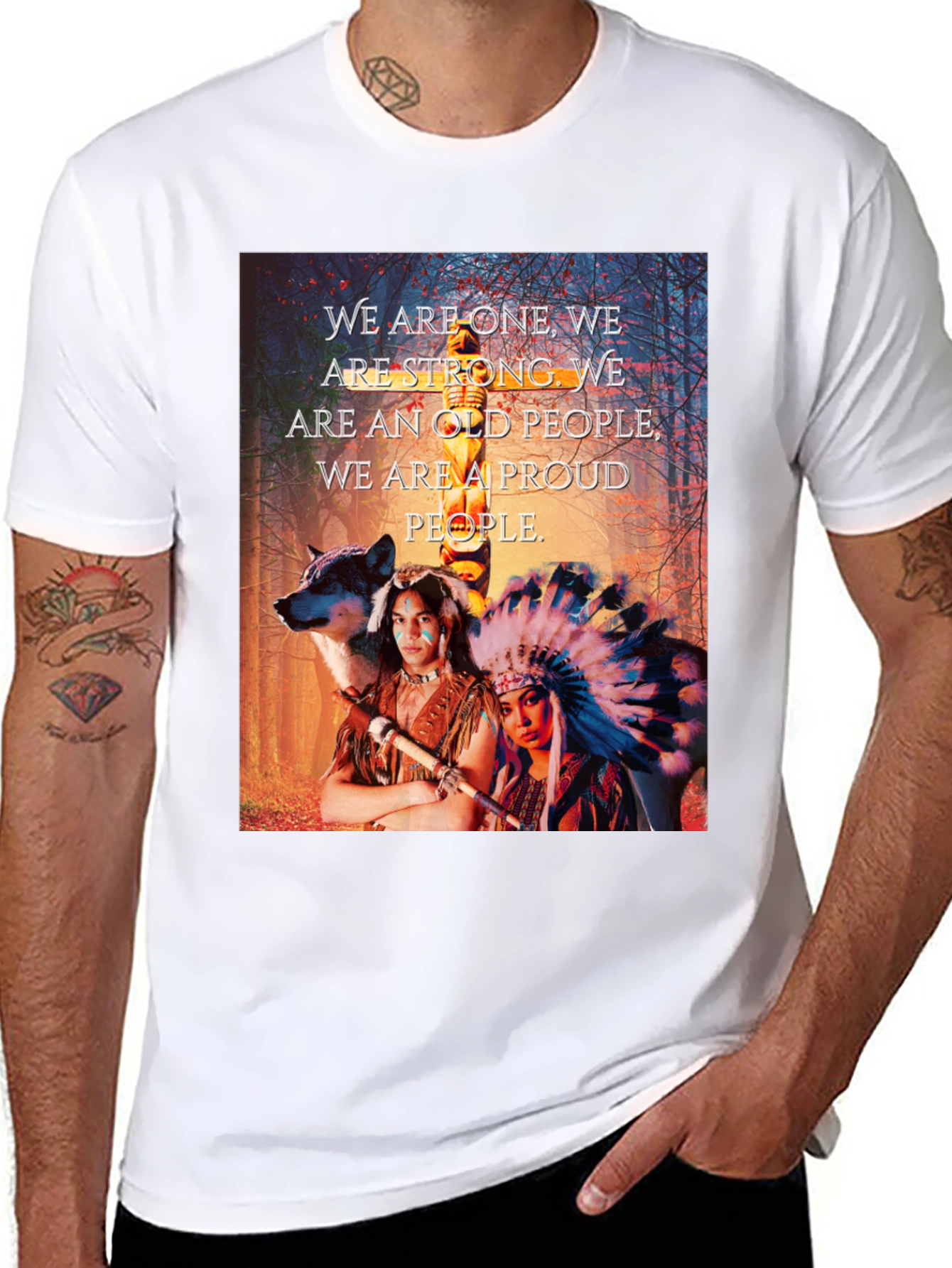 Black Native American Pride T-Shirt view 8