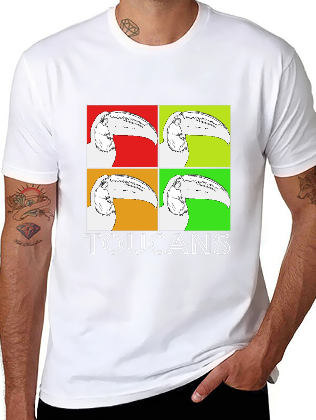 Black Pop Art Toucan T-Shirt - Bold Graphic Tee view 8