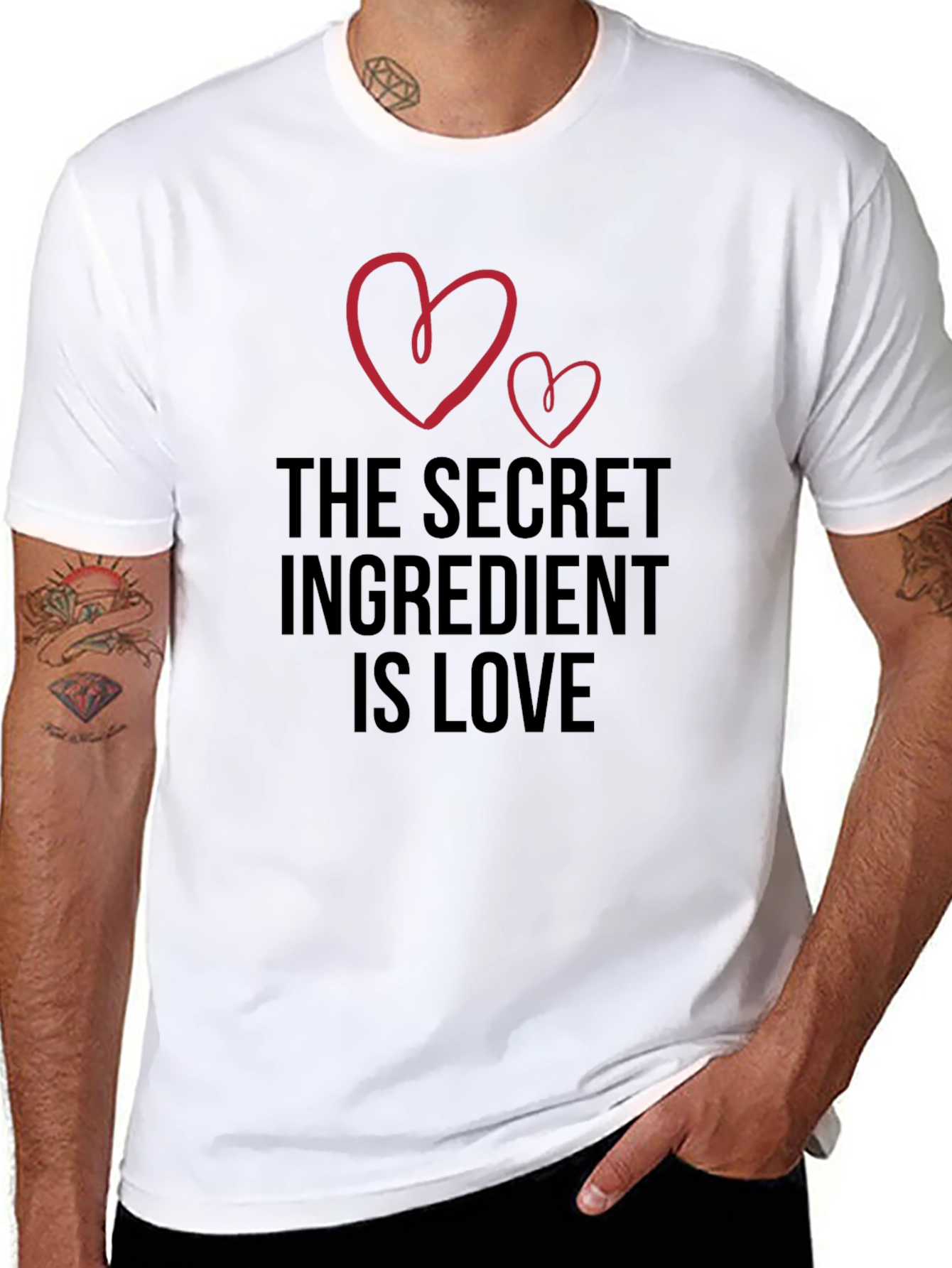 Black The Secret Ingredient is Love T-Shirt view 8