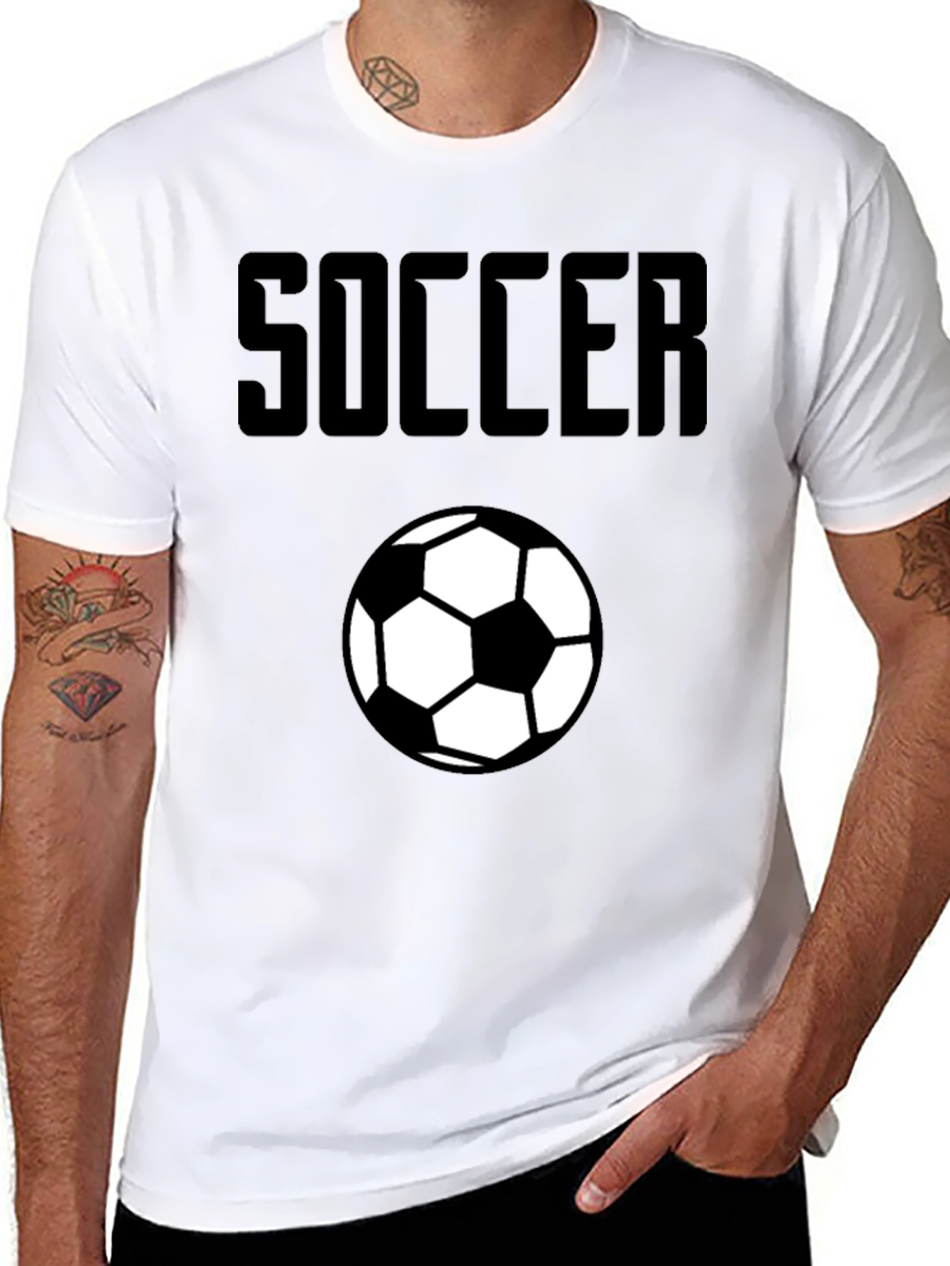 Black Soccer Graphic T-Shirt - Classic Black view 8