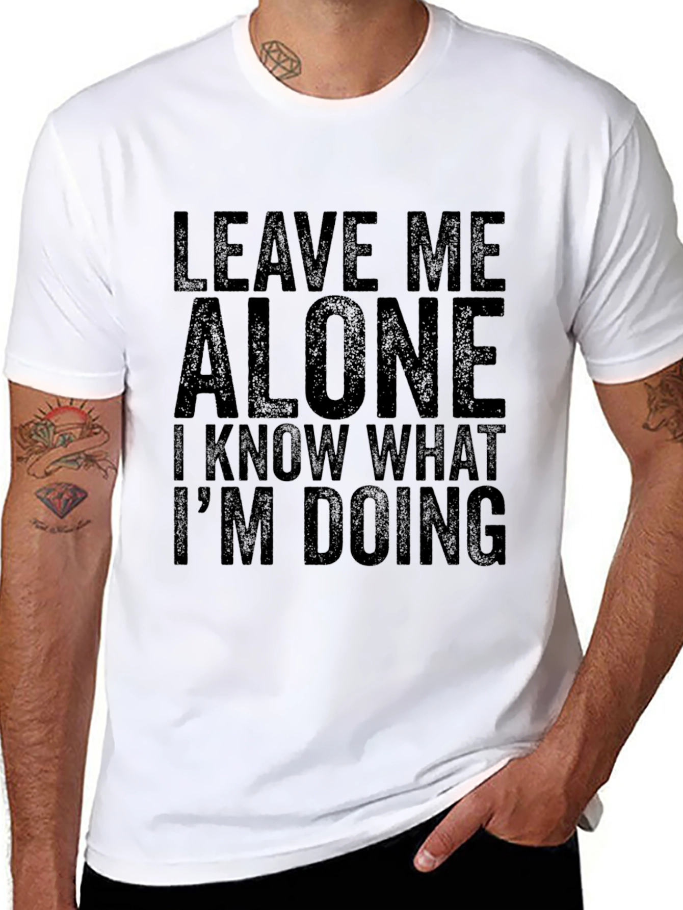 Black Leave Me Alone Graphic T-Shirt - Relaxed Fit view 8