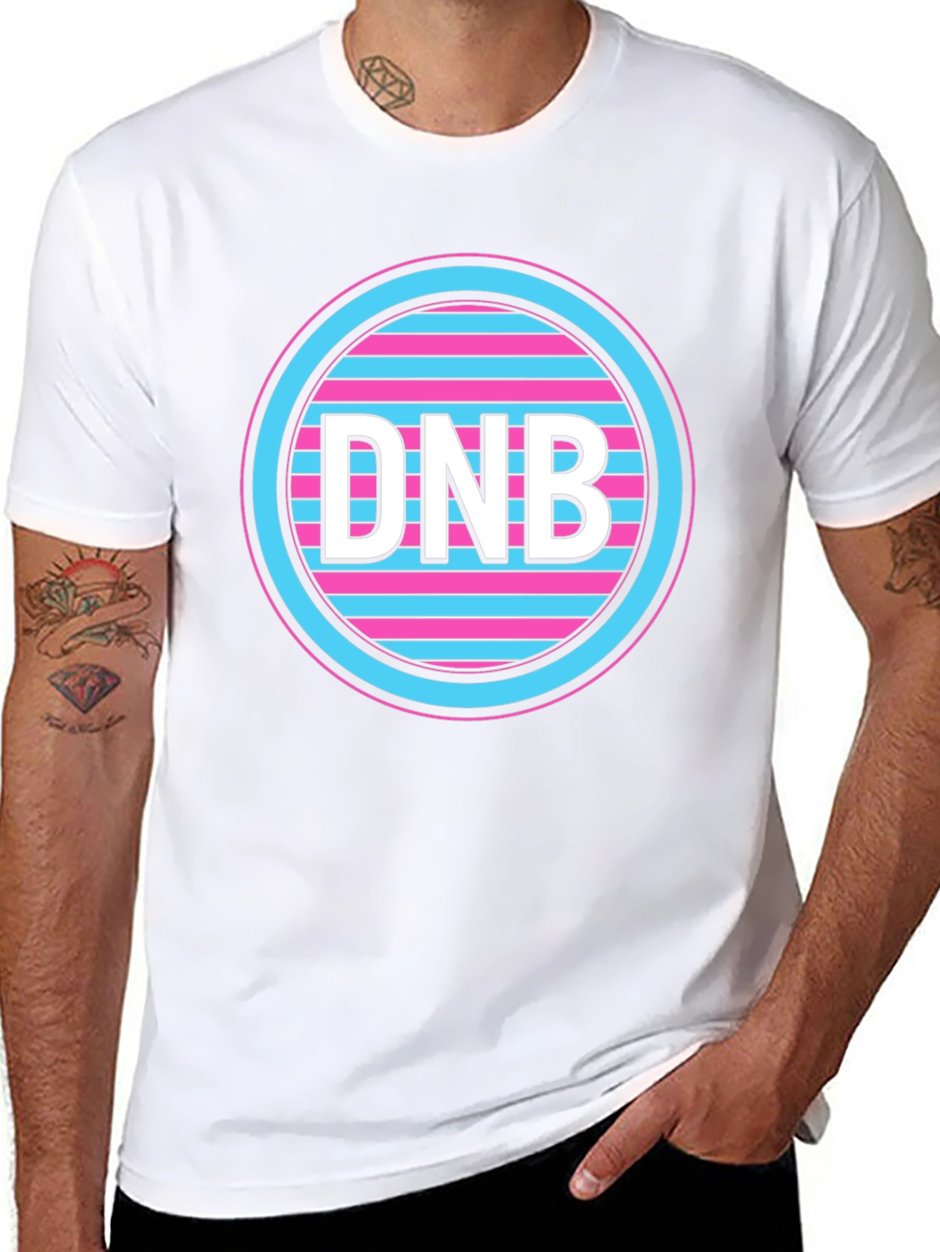 Black DNB Circle Graphic Tee - Black view 8