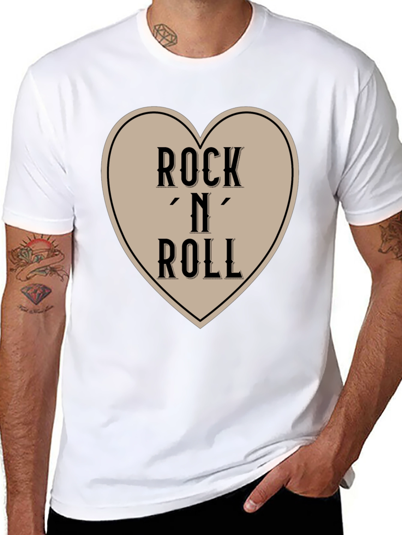 Black Rock 'N' Roll Heart Graphic Tee view 8