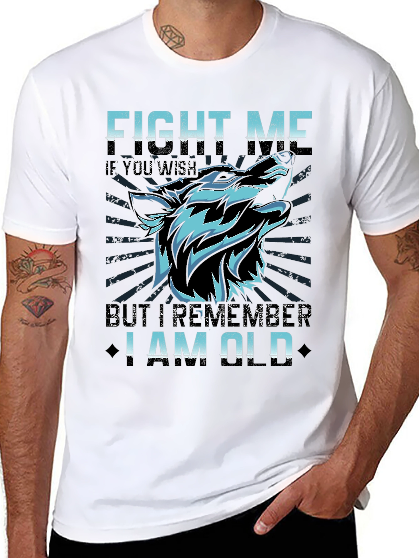 Black Fight Me If You Wish T-Shirt view 8