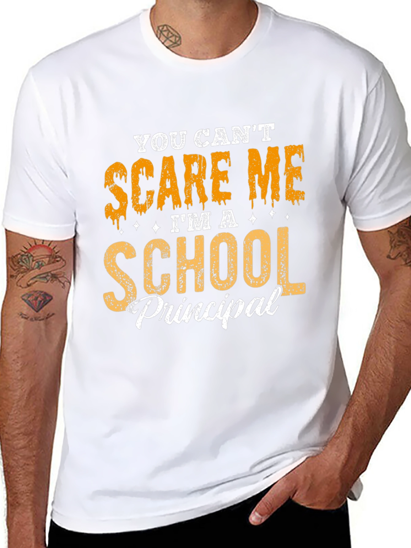 Black School Principal T-Shirt - Funny Halloween Scare Tee view 8