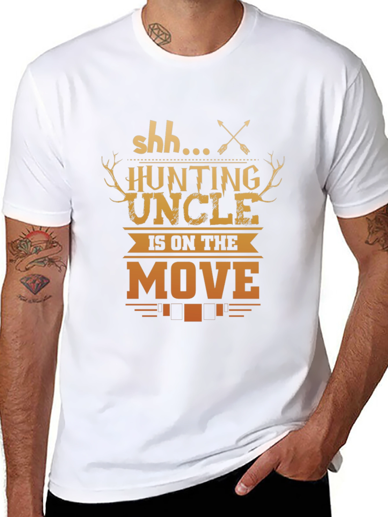 Black Hunting Uncle T-Shirt - On The Move Graphic Tee view 8