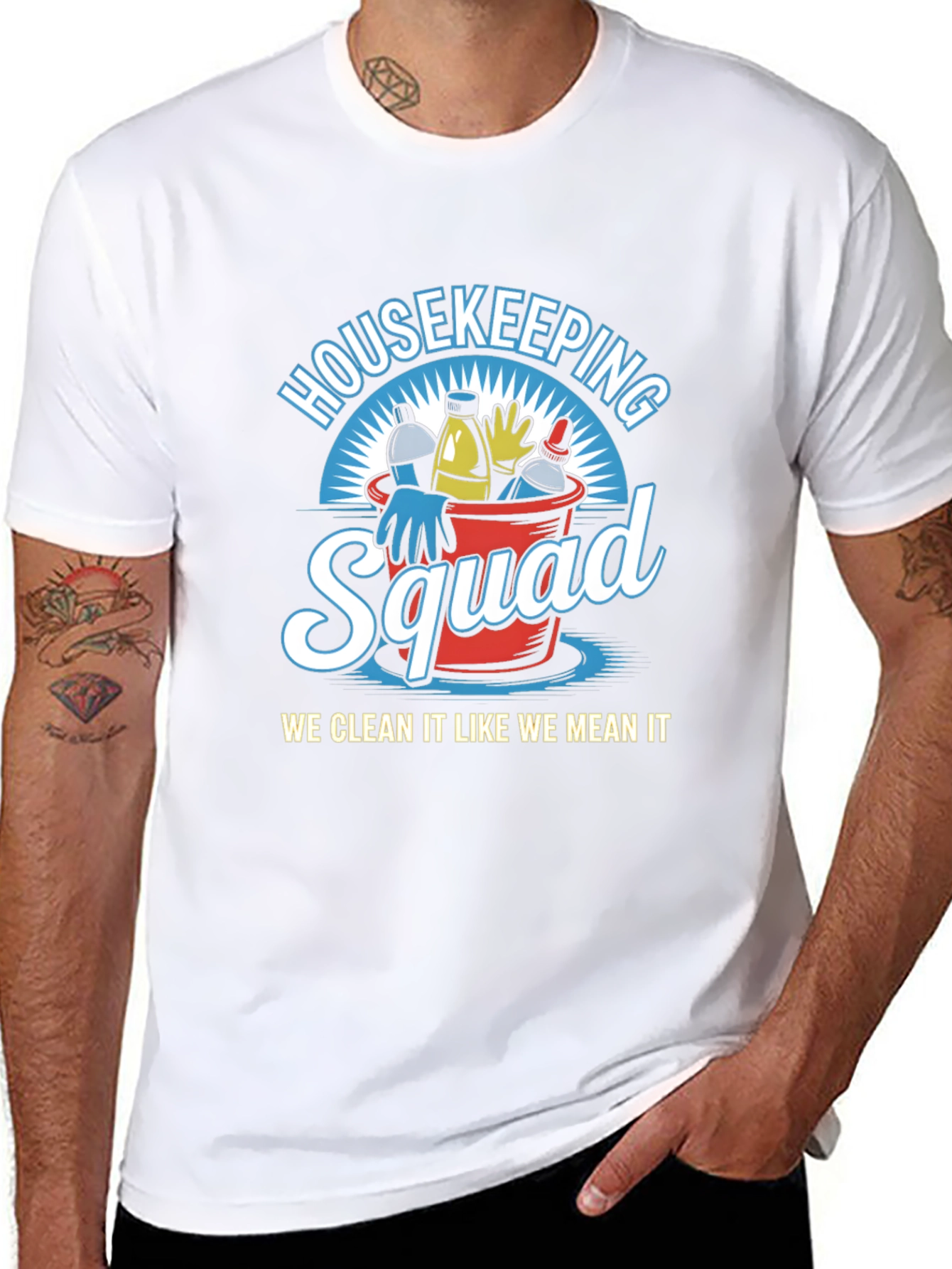 Black Housekeeping Squad Graphic T-Shirt view 8
