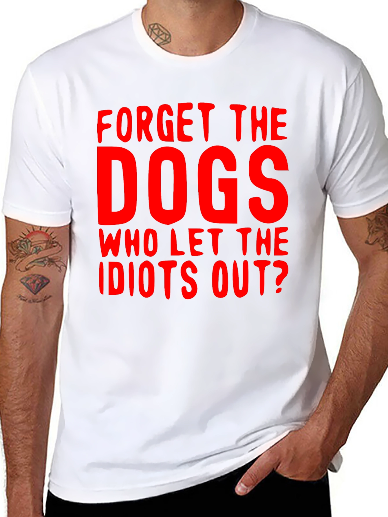 Black Forget the Dogs Graphic T-Shirt view 8