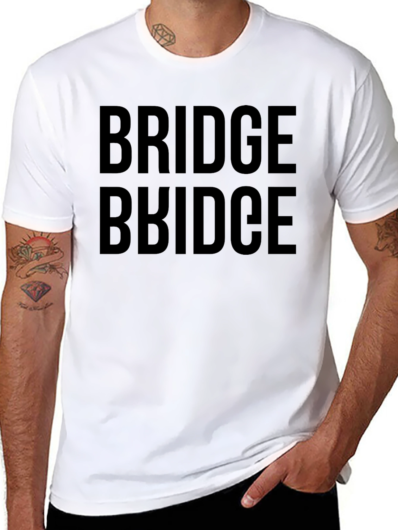 Black Bridge Bbidce Graphic Tee - Funny Men's T-Shirt view 8