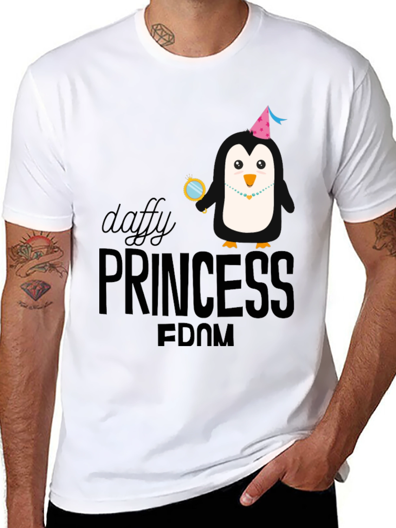 Black Daffy Princessdom Black T-Shirt view 8
