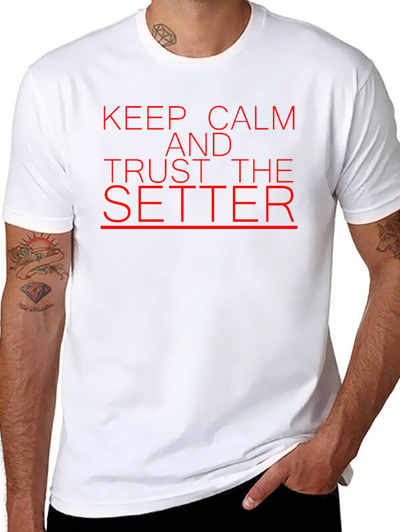 Black Keep Calm and Trust the Setter T-Shirt view 8