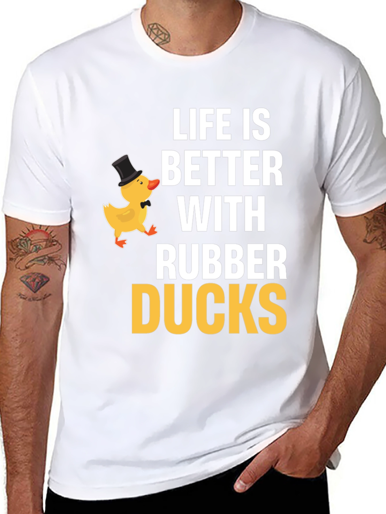 Black Life is Better With Rubber Ducks - Graphic T-Shirt view 8