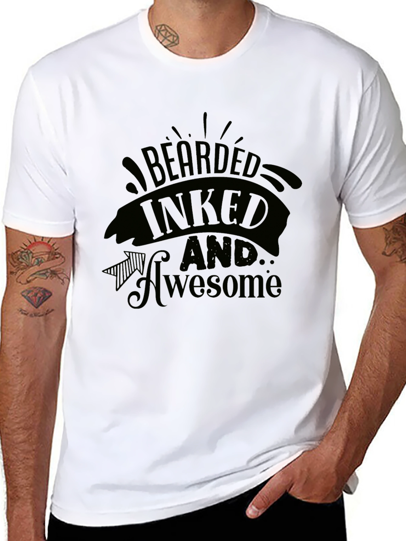 Bearded Inked Awesome Graphic T-Shirt - 8