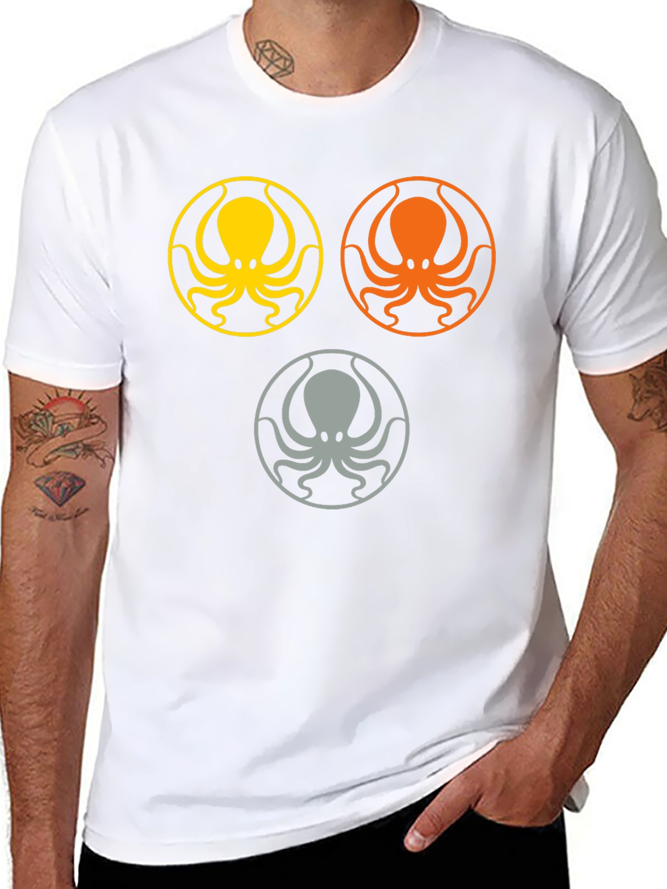 Black Octopus Graphic Tee - Stylish Sea Life Design view 8